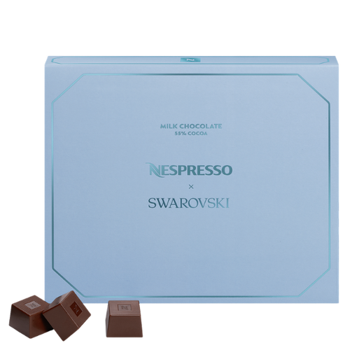Nespresso x Swarovski milk chocolate pieces
