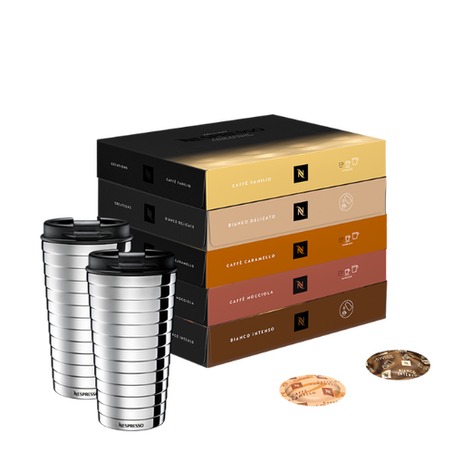 Professional Coffee 5 Box Creations Assortment + Travel Mugs