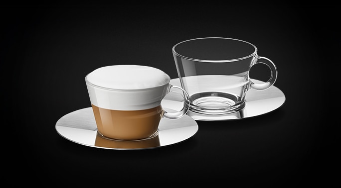 2-Pack Cappuccino Cups & Saucers Set